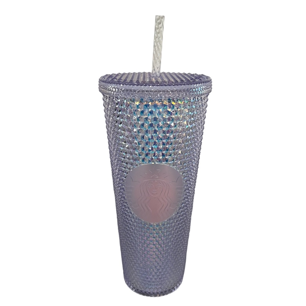 NWT Starbucks 2023 Iridescent Bling Studded Cold Venti 24 oz